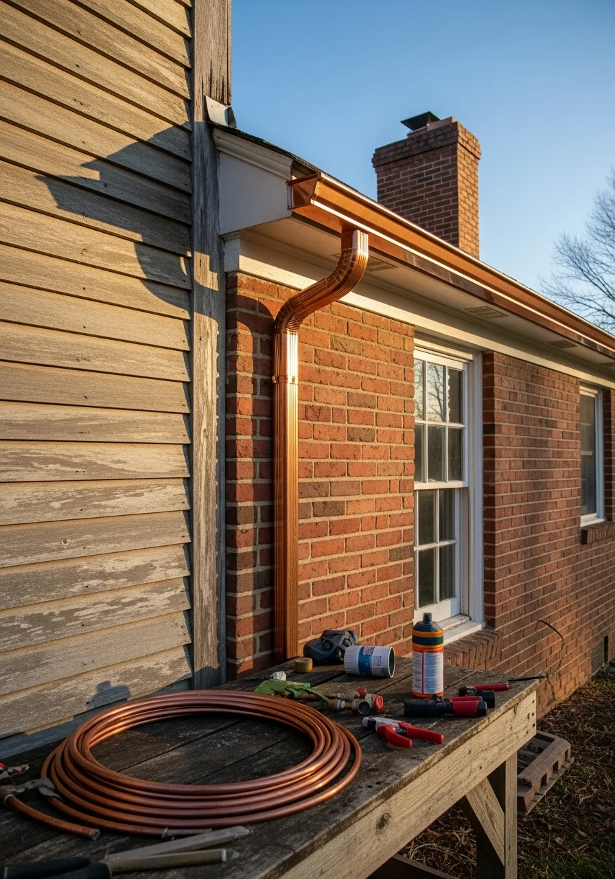 Professional service work on a Goochland property, demonstrating skilled craftsmanship and attention to rural home details.