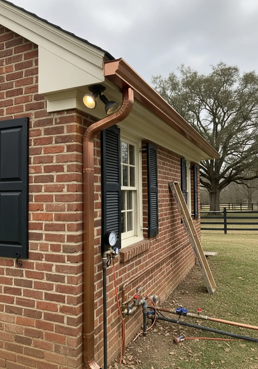 Skilled work being performed on a Powhatan property, showing professional craftsmanship and careful attention to the home's character.