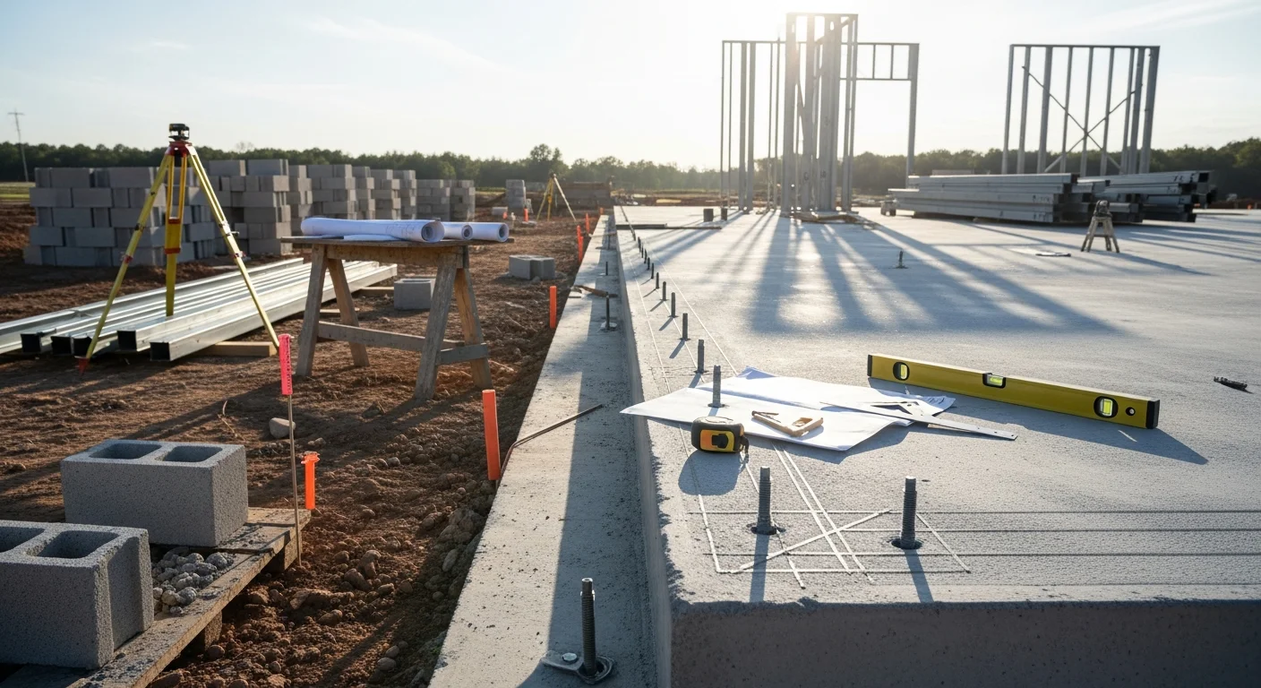 A newly completed commercial building exterior in King William, VA, showing finished framing, exterior cladding, and a paved entry approach. The structure reflects a mid scale commercial build typical of the King William County area.